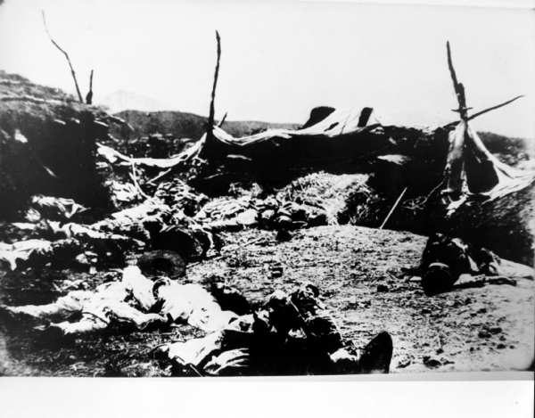 미군이 광성보에서 학살한 조선군 병사의 시신/사진제공=생명평화포럼