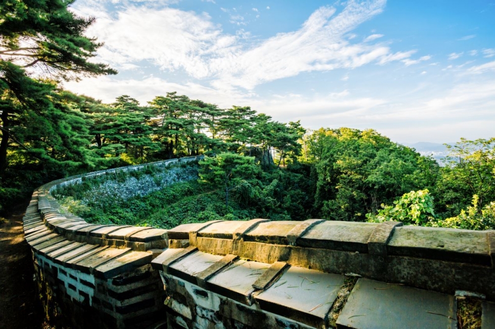 ▲ 남한산성의 맑은 하늘과 어우러져 장관을 이루고 있다./사진제공=경기도남한산성유산센터