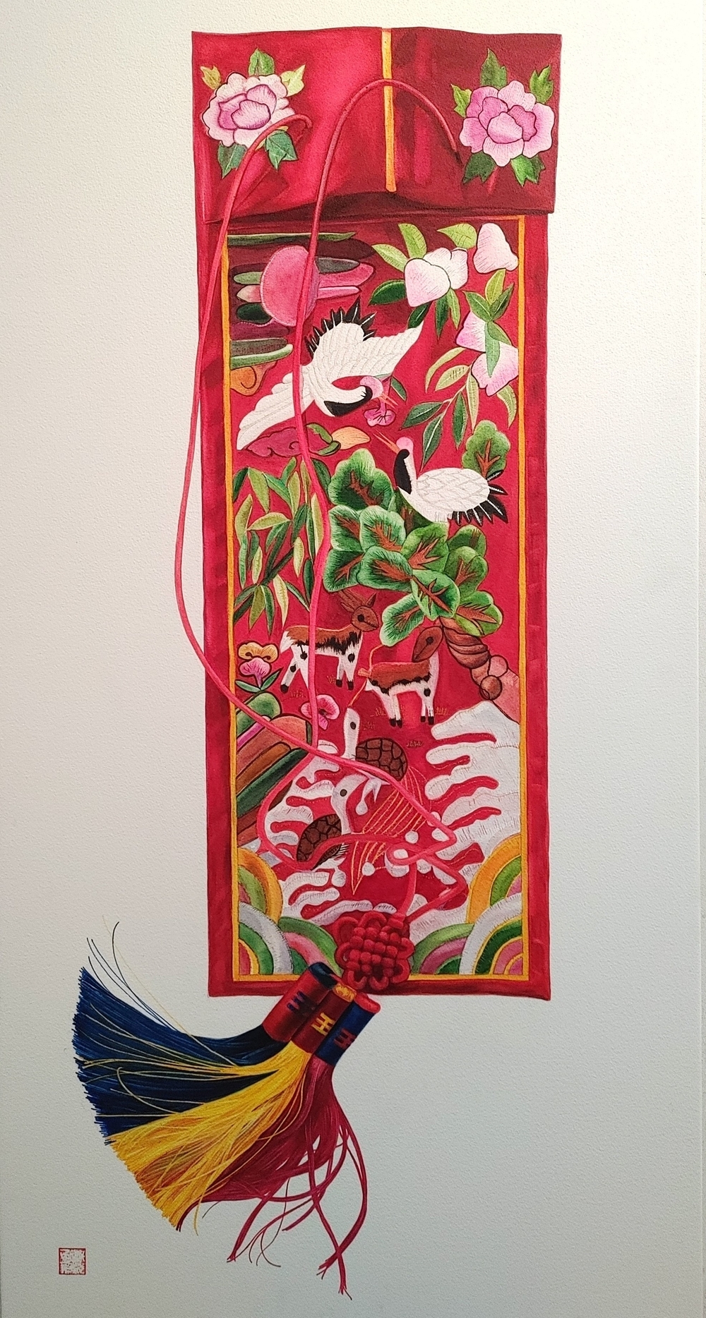 ▲ 김희자, '님의 기쁨 8', 115×60㎝, Watercolor /이미지제공=자연당 갤러리